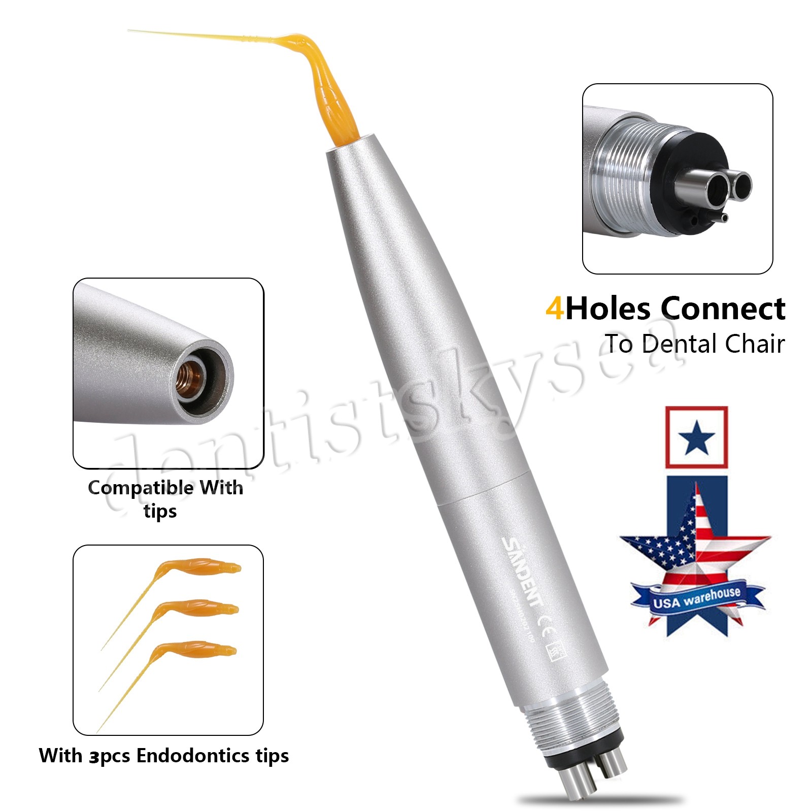 Dentist Ultrasonic Piezo Scaler w/ Handpiece 5*Tips fit EMS Cavitron FDA CN-Z