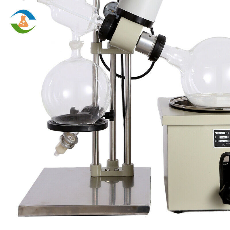 5L Rotary Evaporator Manual Lift Extraction Distiller Device 110V Rotavapor US