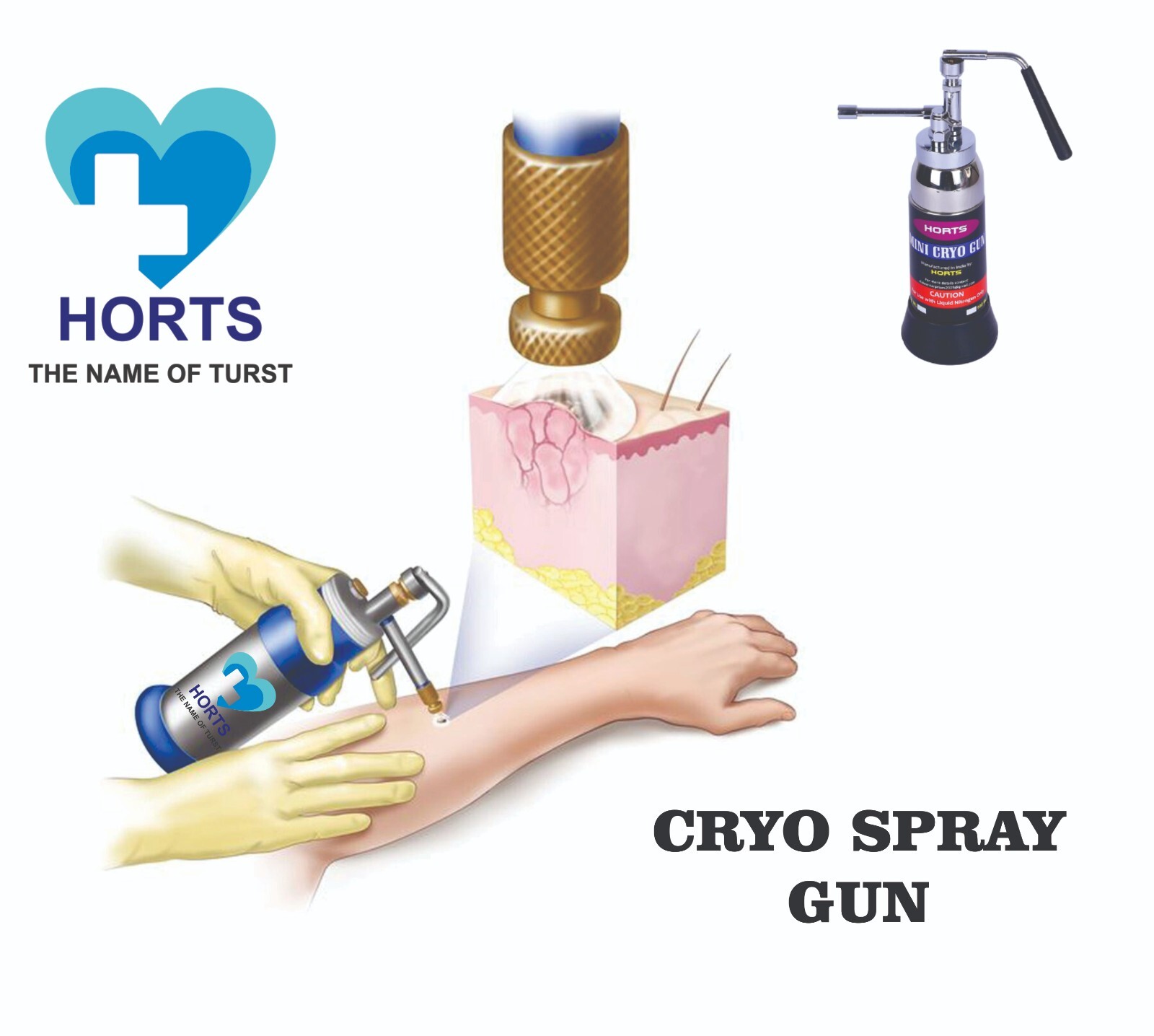 Mini Cryo Can 500 ml Liquid Nitrogen Container Spray Can For Dermatology Cryopro