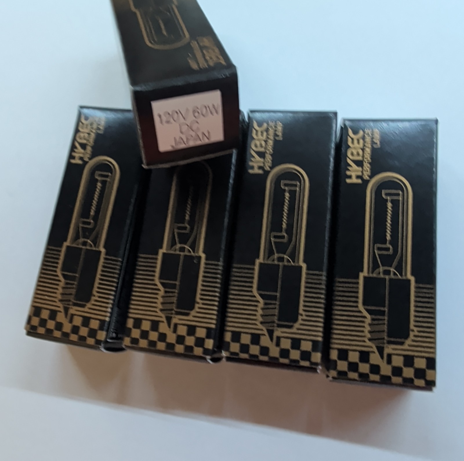 Lot of 5 Hybec DC 60W 120V Xenon Lamps BA15d Clear Bulb Medical Dental Japan NOS