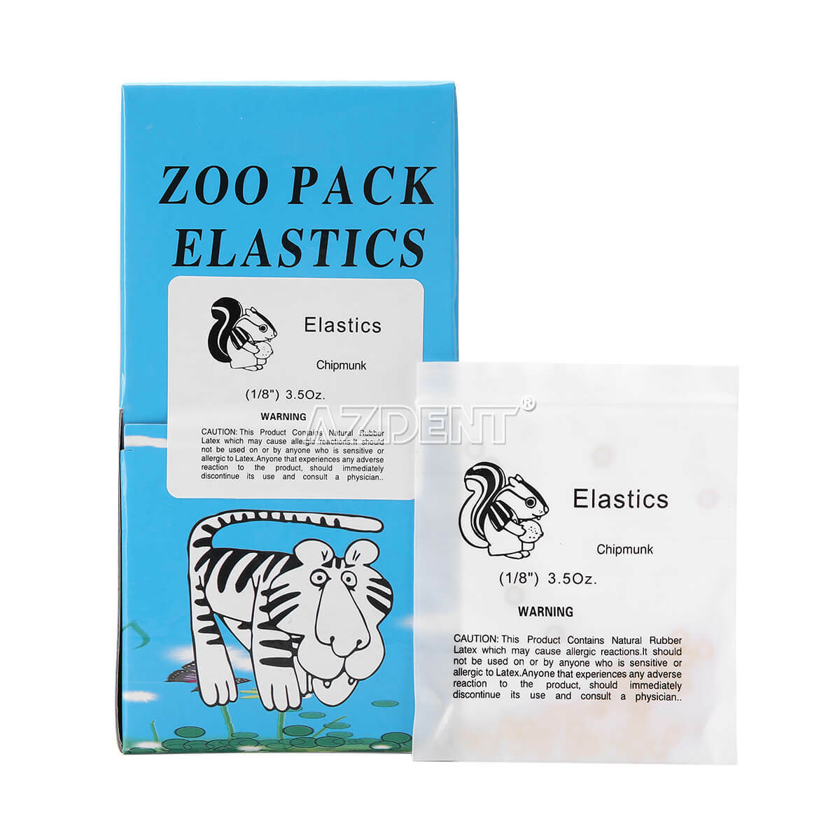 AZDENT Dental Orthodontic Rubber Bands Elastics Latex Braces 3.5 /5.0 /6.5 oz