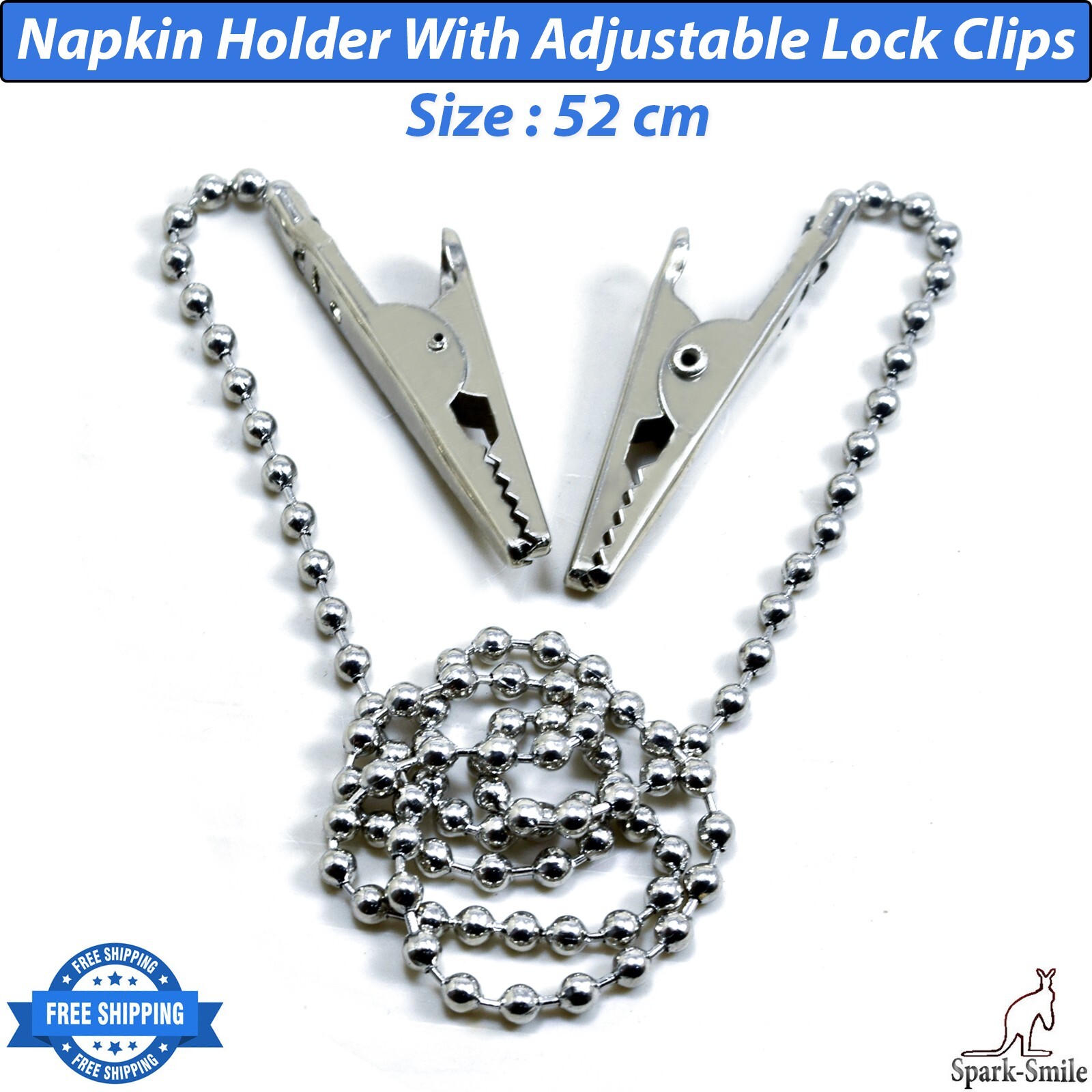 Flexible Napkin Holder Dental Bib Clips Adjustable Crocodile Lock Clips Tools CE