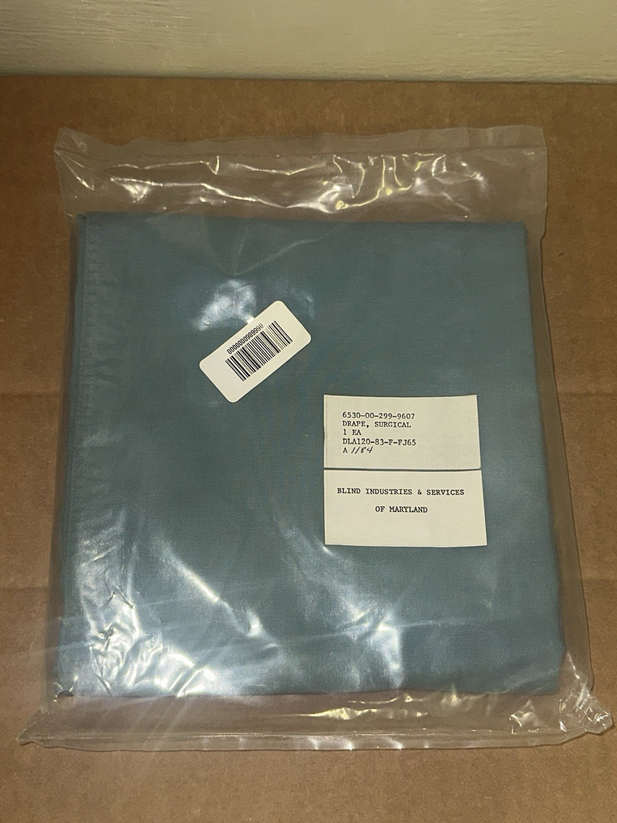 Drape Surgical 6530-00-299-9607 NSN Blind Industries Maryland New Unopened Pack
