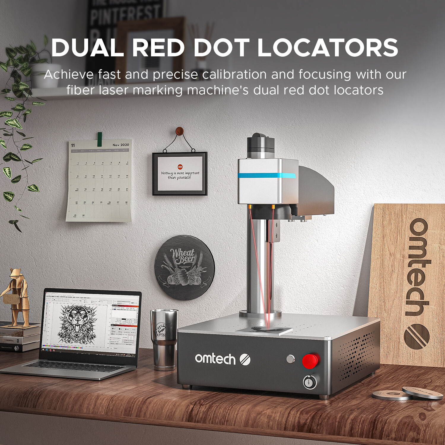 Secondhand 50W™ Intergrated Fiber Laser Marker Engraver 5.9×5.9-Galvo Compact 50