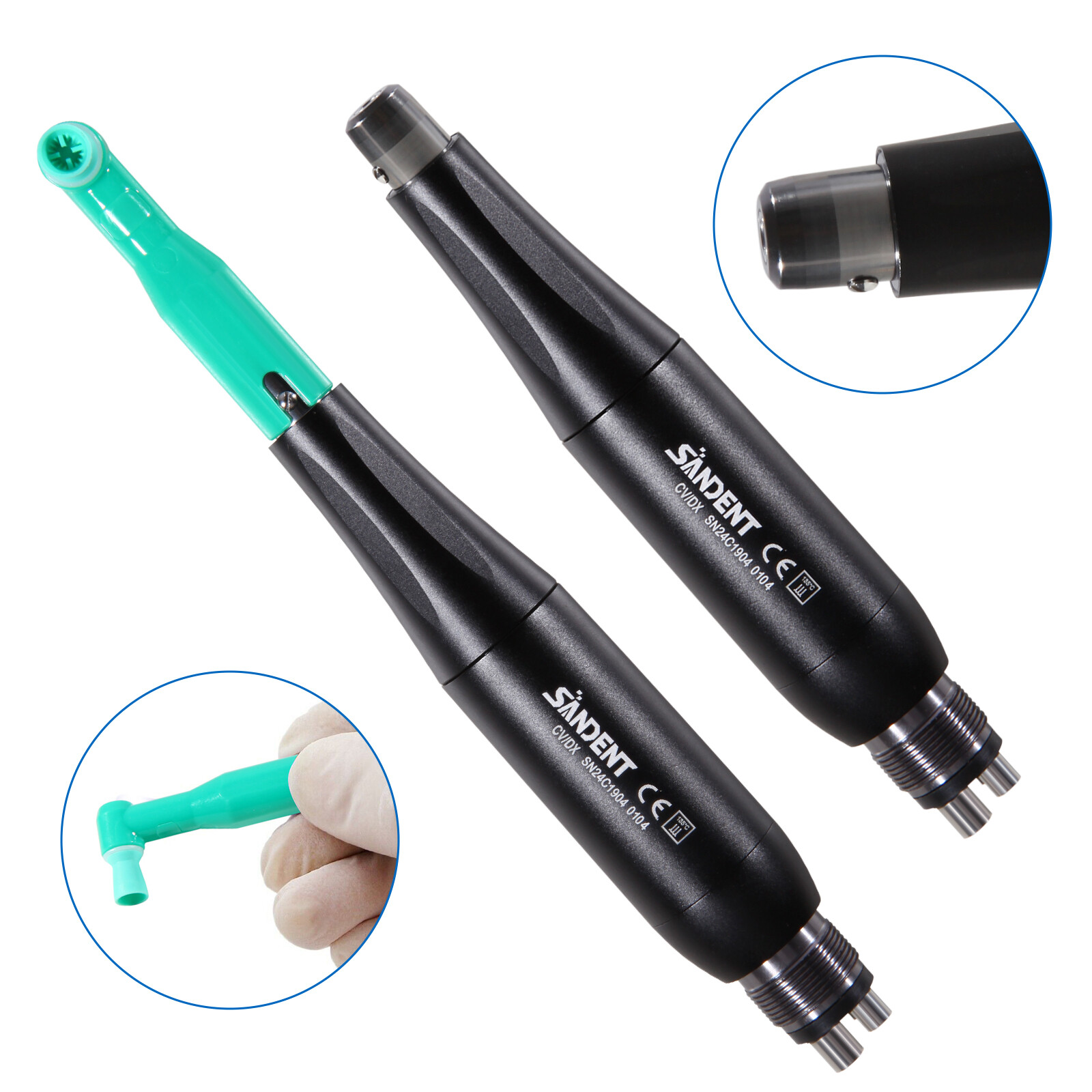 Dental Prophy Handpiece Mini Hygiene Low Speed Air Motor 4 Hole 2.4oz Nose Cone