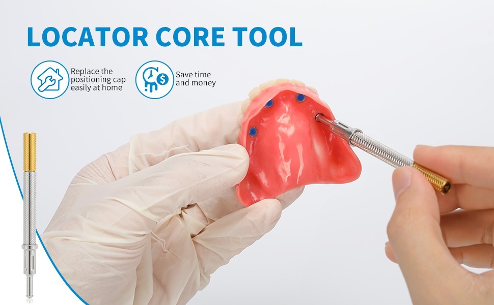US Universal Overdenture Retention Caps Insertion Extraction Locator Core Tool