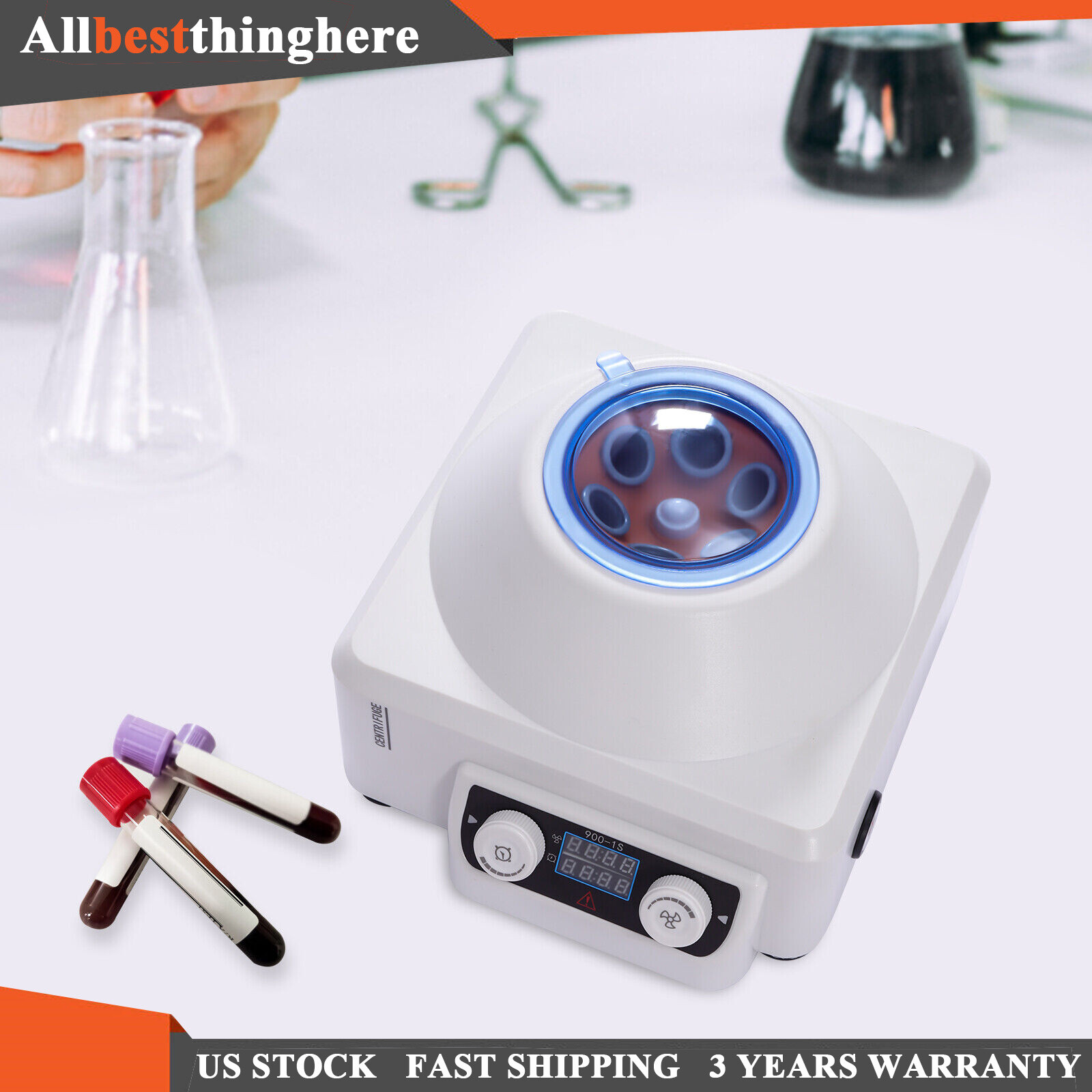 4000rpm 6x15ml Tube Digital Display Lab Benchtop Serum Plasma Centrifuge Machine