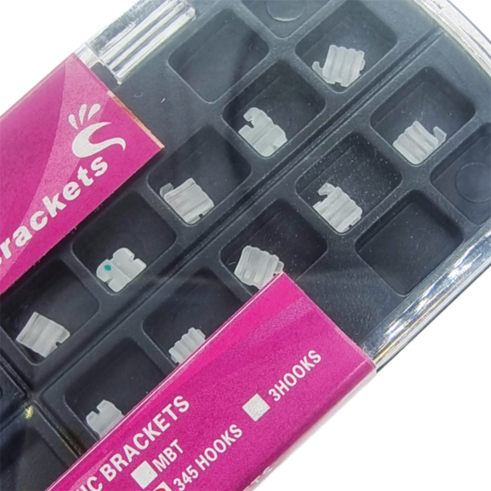 Dental Orthodontic Ceramic Brackets Braces Roth 0.022 Slot 3-4-5 Hooks Premium