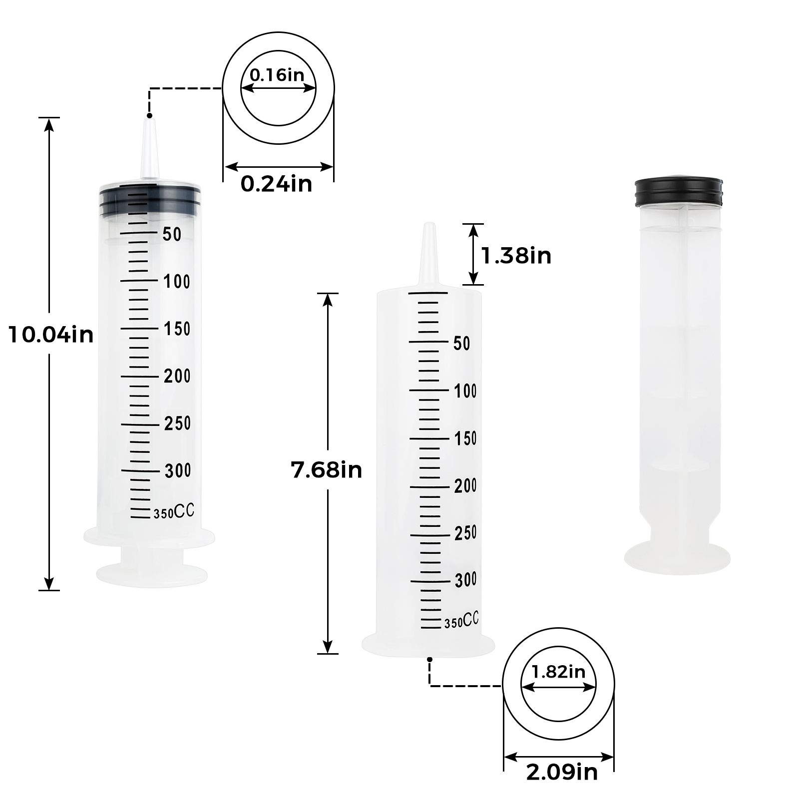 2 Pack 300/350ml Syringes, Extra Large Plastic Syringe with 40inch Plastic Tu…