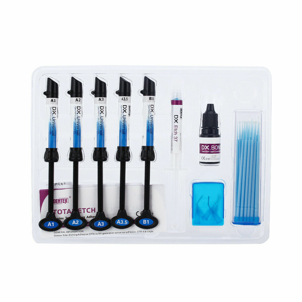 1Set Dental Dentex DX.Universal Light Curing Dental Composite Resin A1-B1