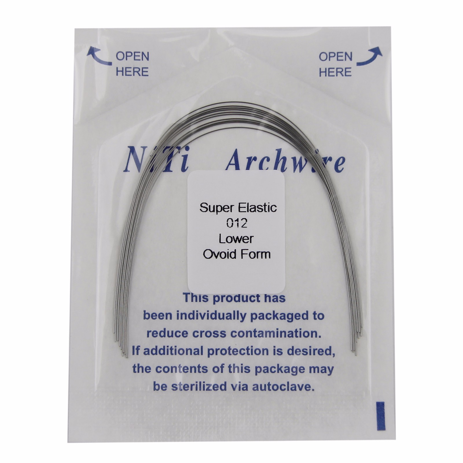 Dental Orthodontic Arch Wires Niti Super Elastic Round Ovoid Upper Lower 014 016