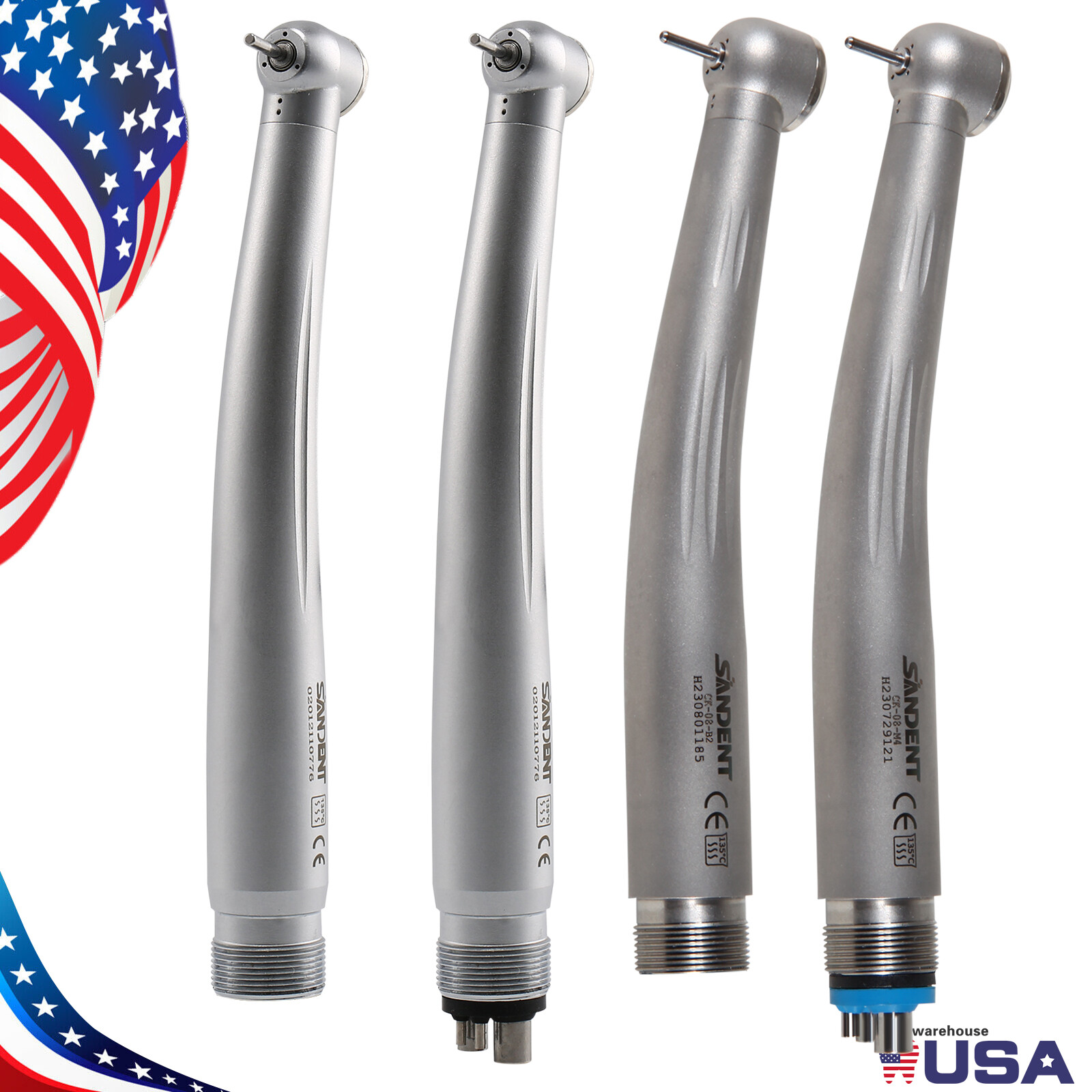 Dental High Speed Handpiece Fast Air Turbine 4H/2H Clean Head 4Types