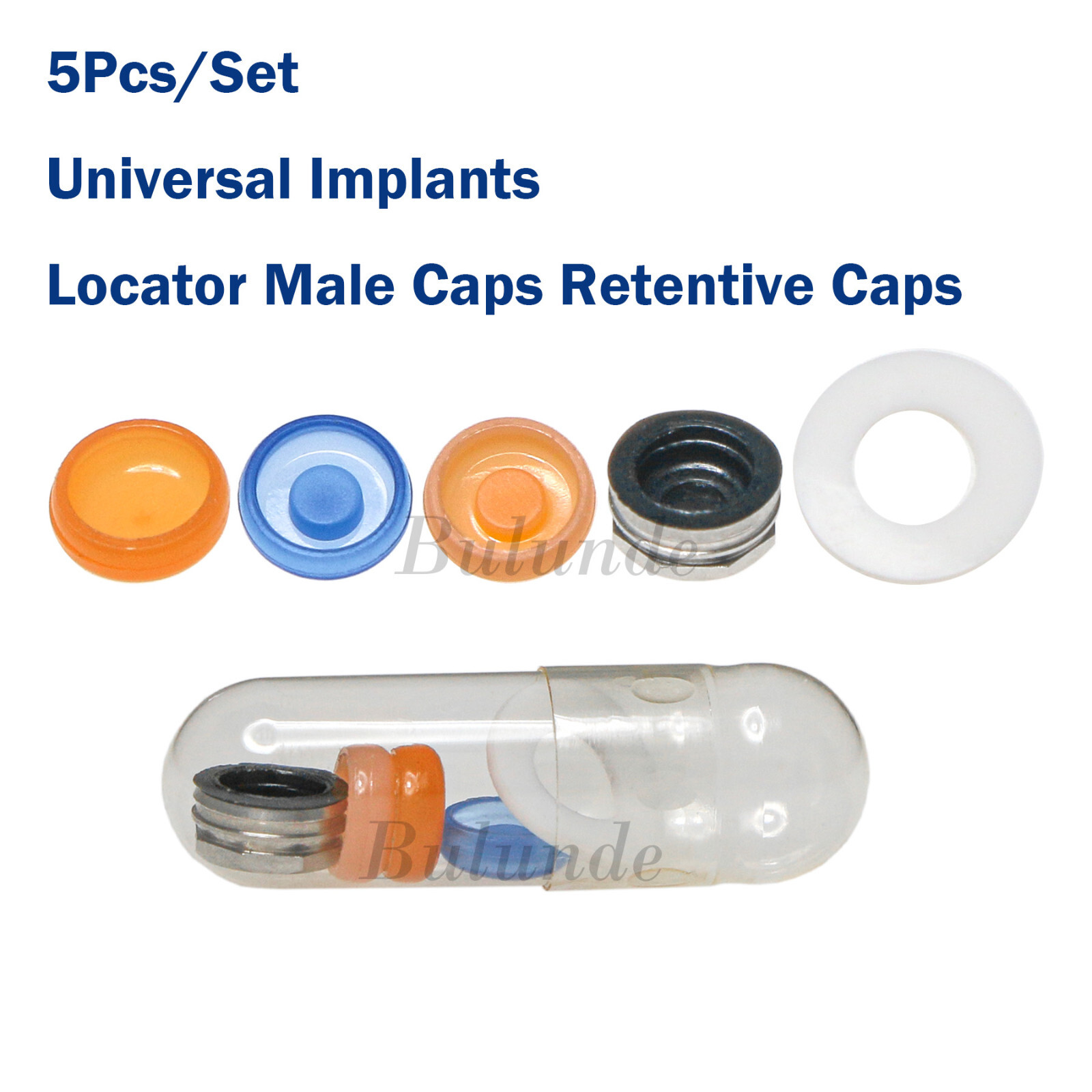 US Universal Dental Overdenture Retention Caps Metal Housing Kits for Implant