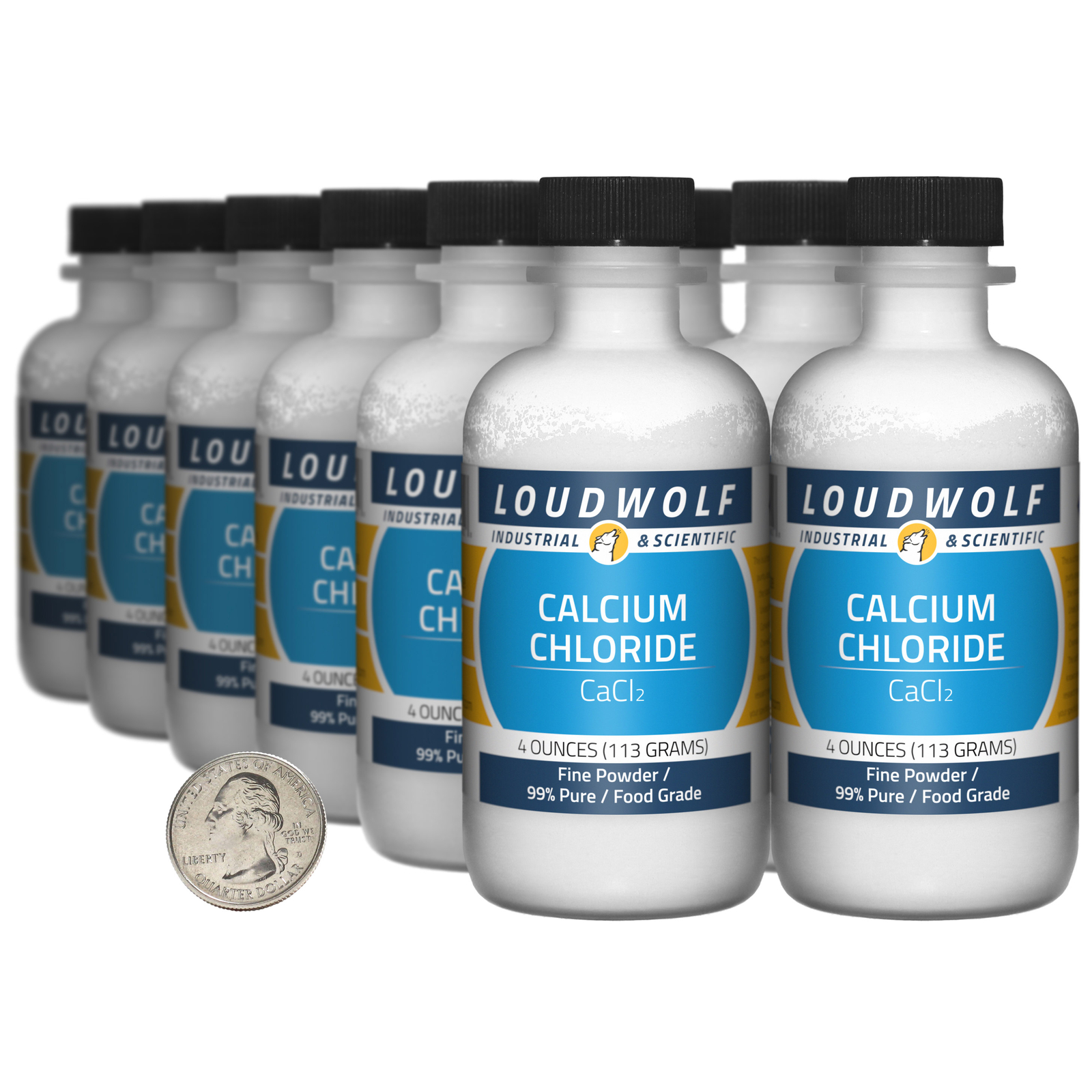 Calcium Chloride / 3 Pounds / 12 Bottles / 99% Pure Food Grade / Fine Powder