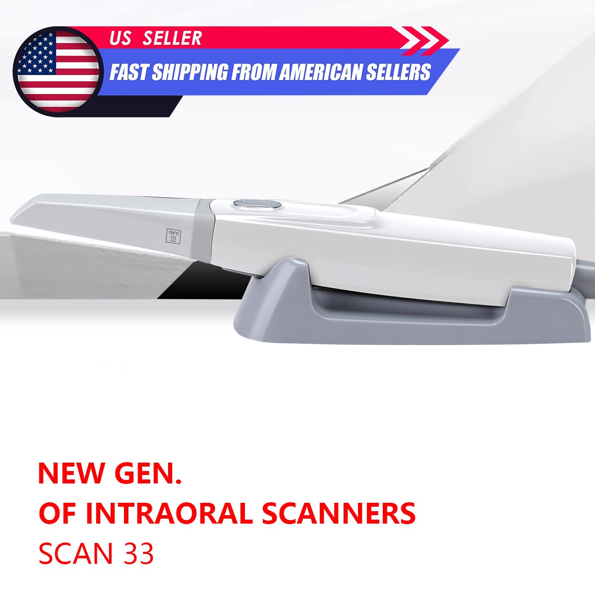 Dental 5Lights LED E-Generator High Speed Fiber Optic Handpiece 4Hole Shadowless