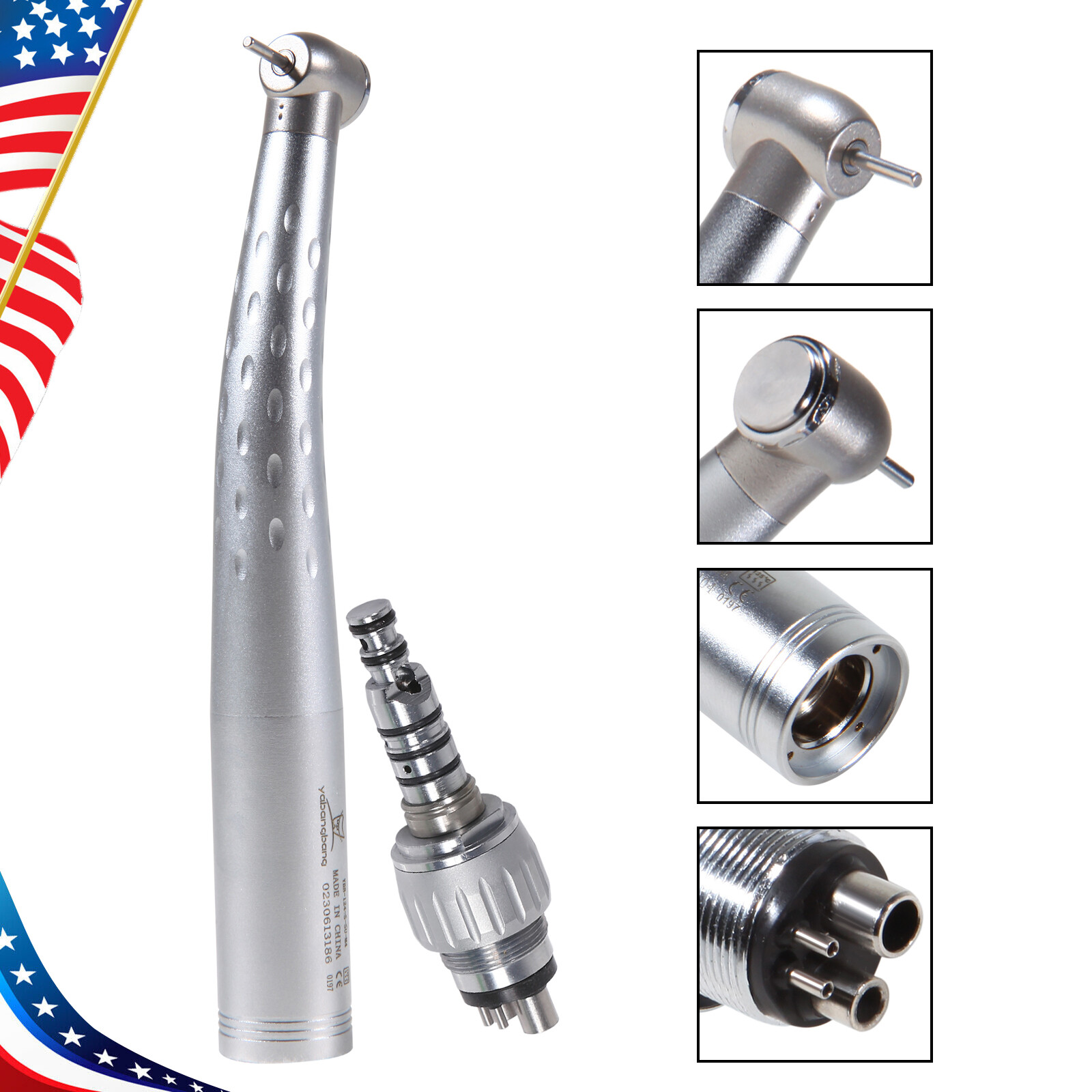 USA Dental High Speed Turbine Handpiece Standard Head w/ 4Hole Quick Coupler GB4