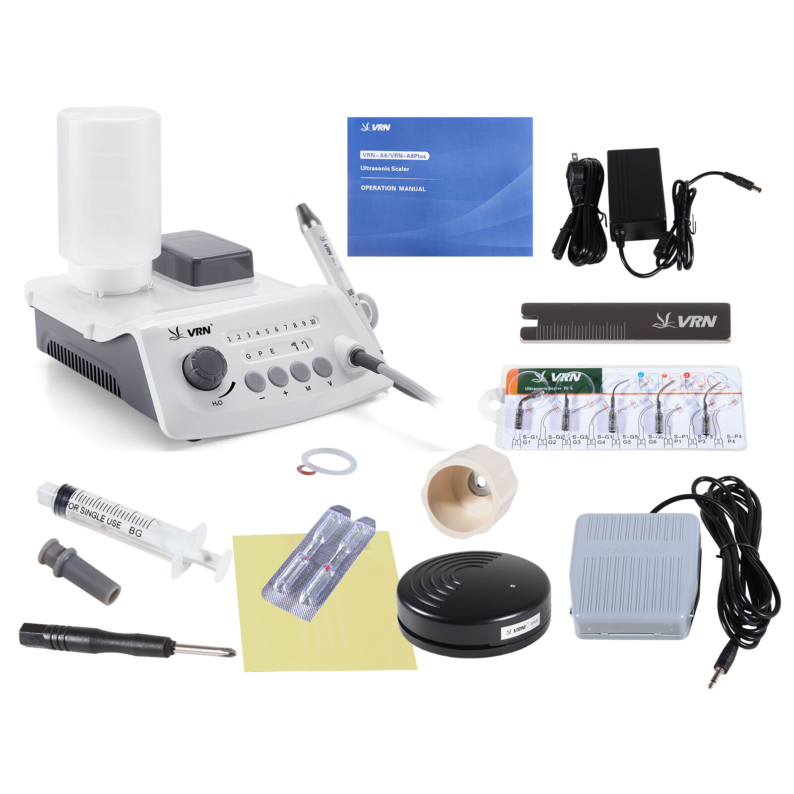 Veterinary Dental Scaler Machine With LED Handpiece Ultrasound Scaler. 5 Tips