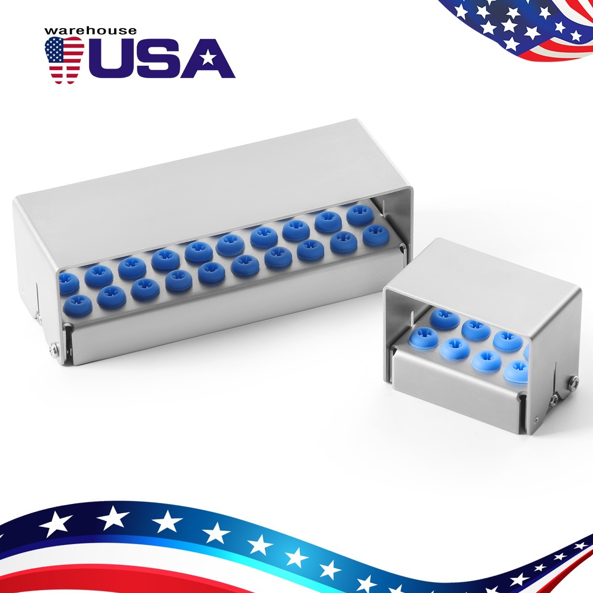 8/30Hole Dental Autoclave Bur Holder Block Disinfection Sterilizer for FG/CA Bur