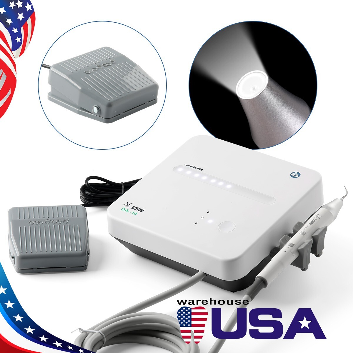 VRN Dental Ultrasonic Piezo Endo Scaler LED PH-1 Handpiece Fit For EMS Cavitron
