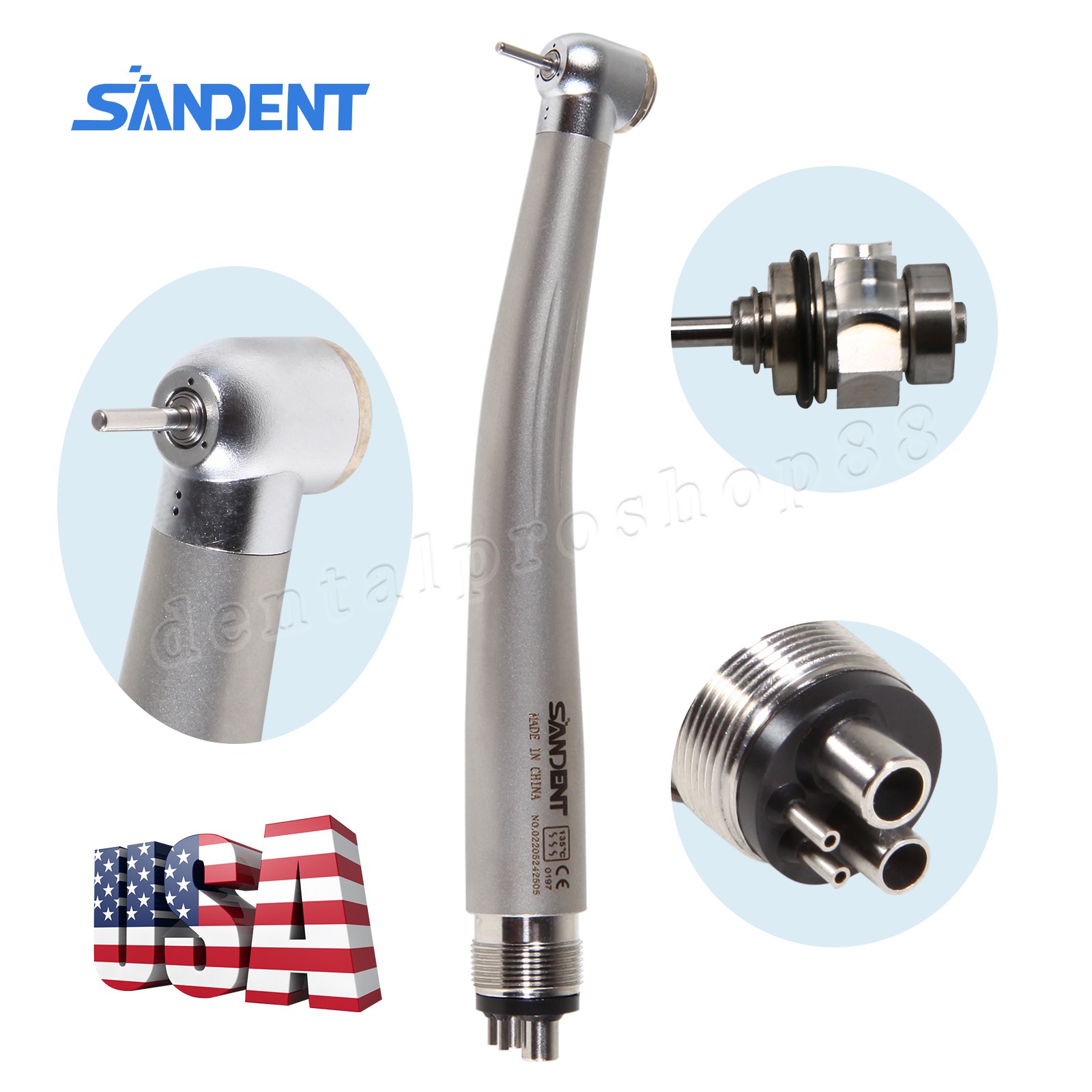 NSK Style Dental High Speed Handpiece Push Button 4Hole/2Hole Single Spray