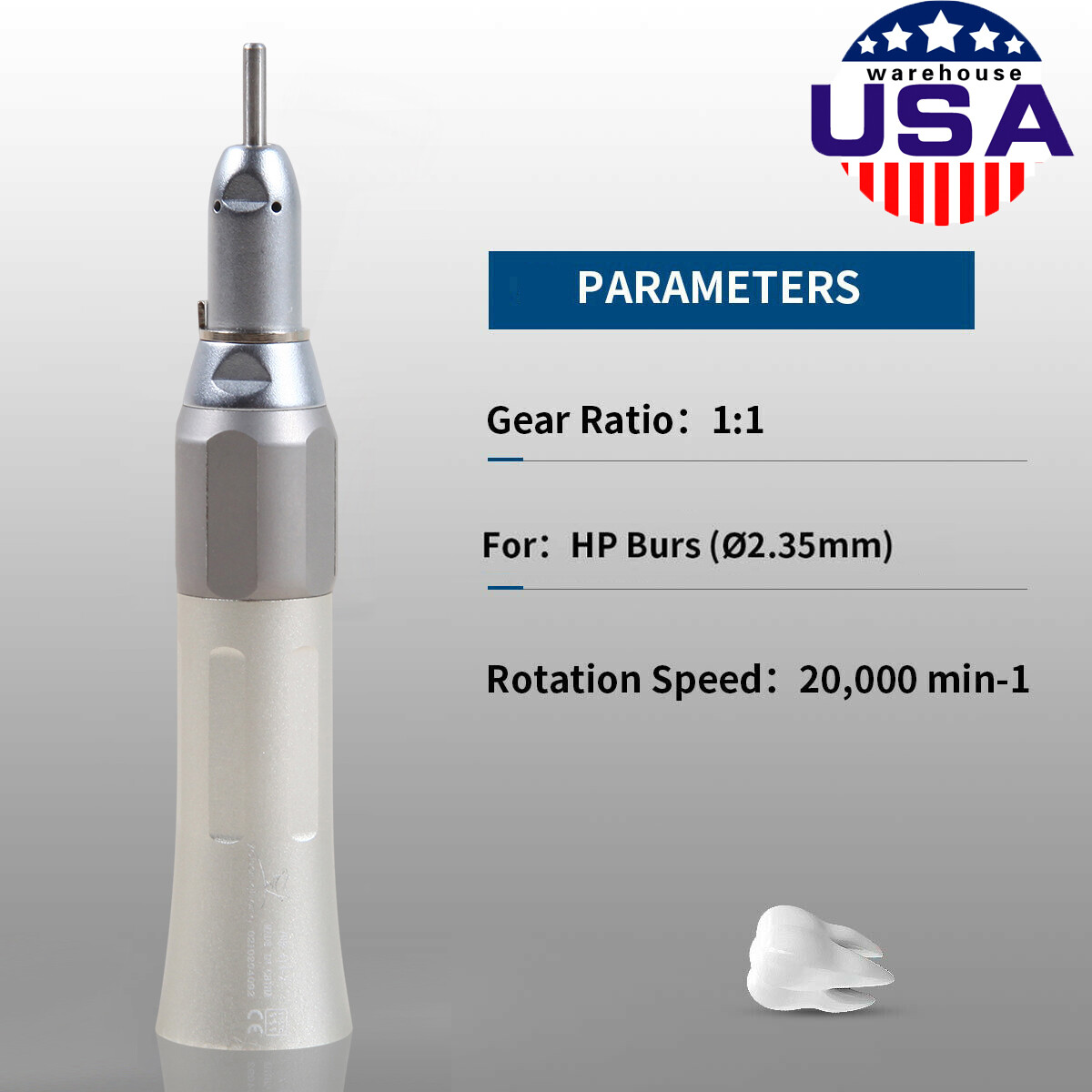 Dental Low Speed Straight Nose Cone / Air Motor Handpiece 2/4Holes SEASKY/FX sa