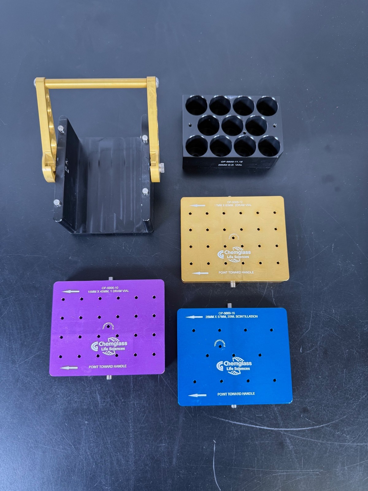 Chemglass OPTIBLOCK PARALLEL SYNTHESIS REACTION BLOCKS SYSTEM OP-5000 -Best Deal