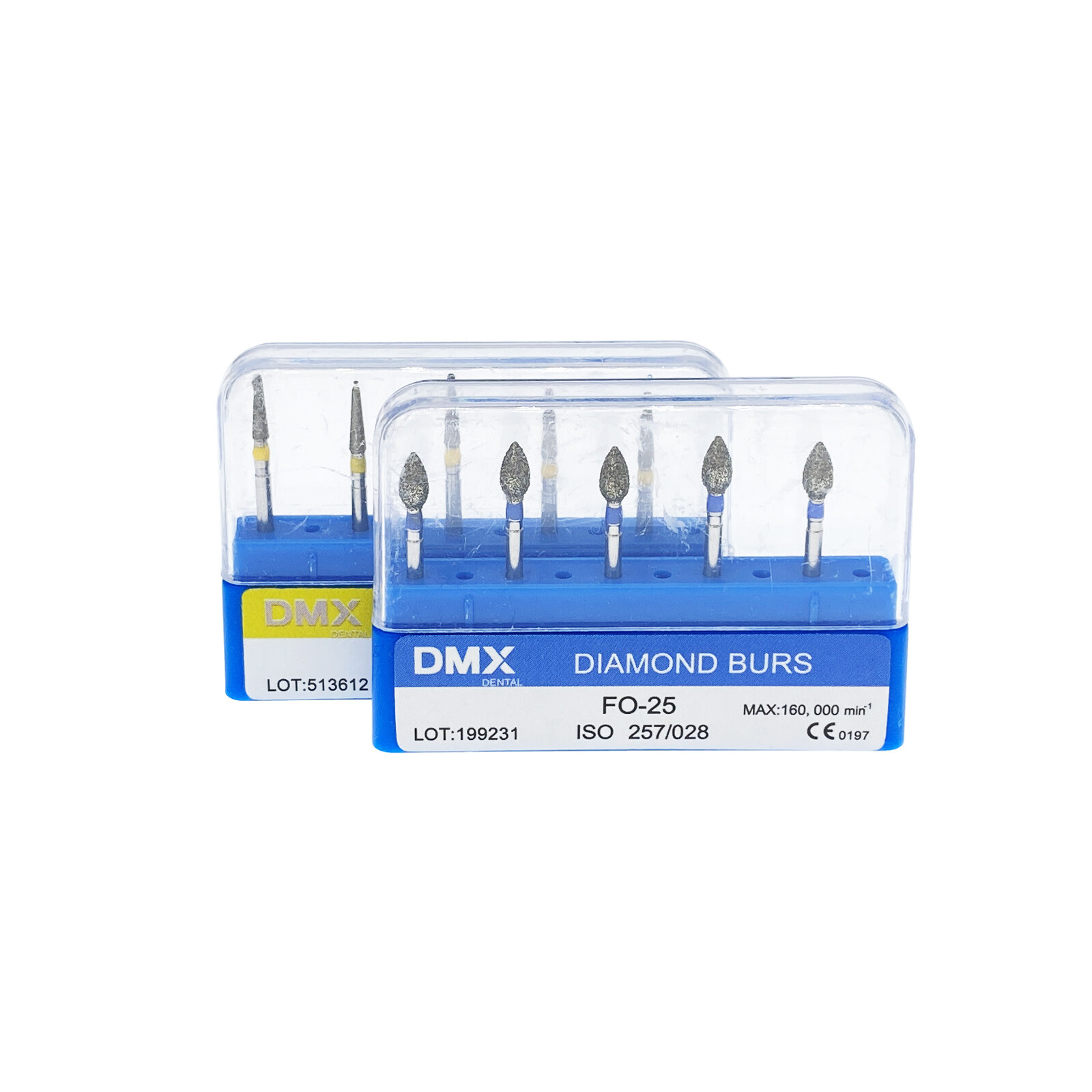 5Pcs DMXDENT Dental Diamond Burs Kit for High Speed Handpiece Medium FG 1.6MM