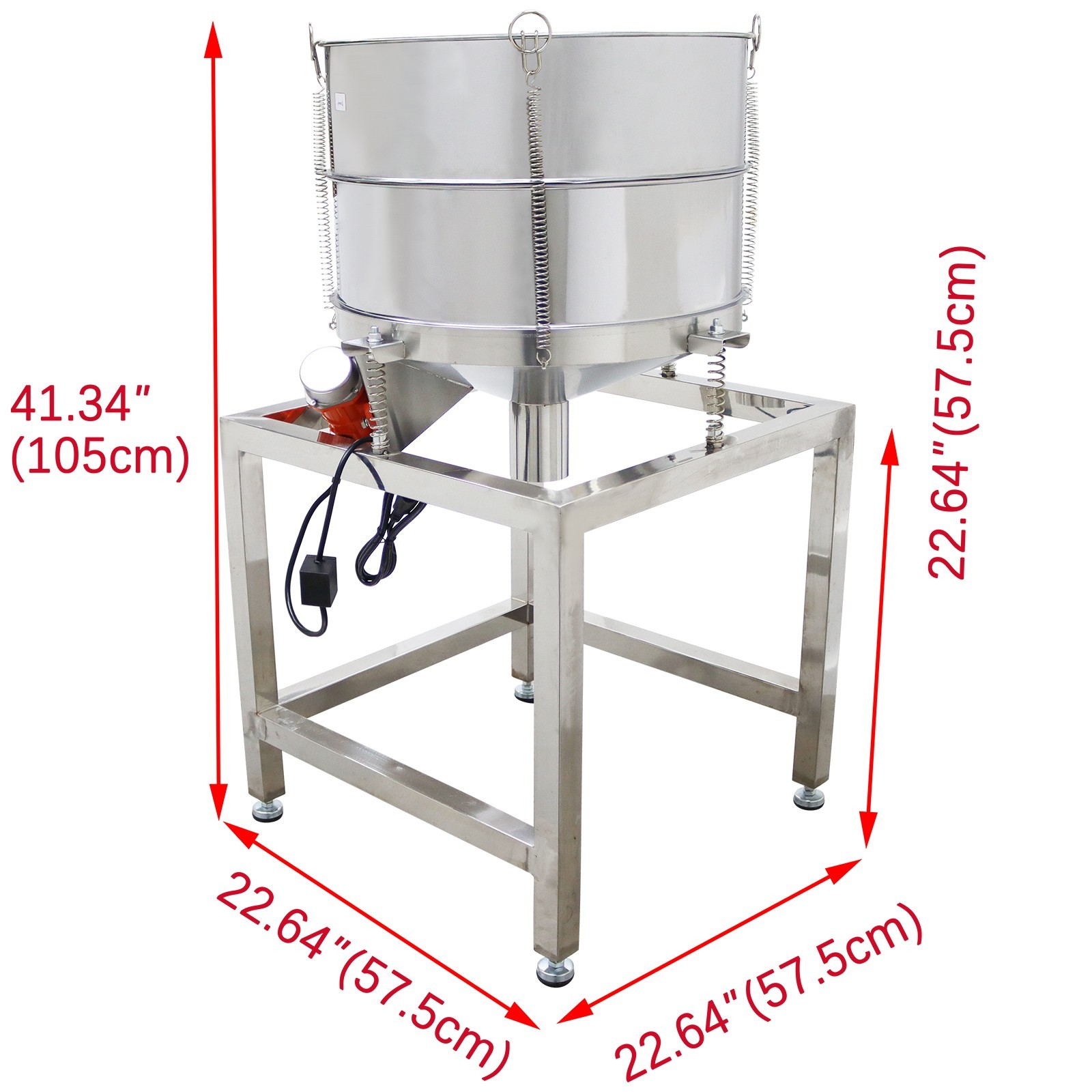 Electric Circular Vibrating Screen Sieve with 30+60 Mesh Screens Double Layers