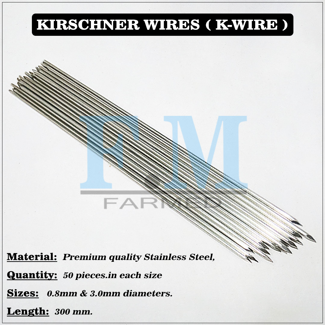500 Pcs Kirschner K Wire 30cm Length Orthopedic Veterinary Pins Stainless Steel