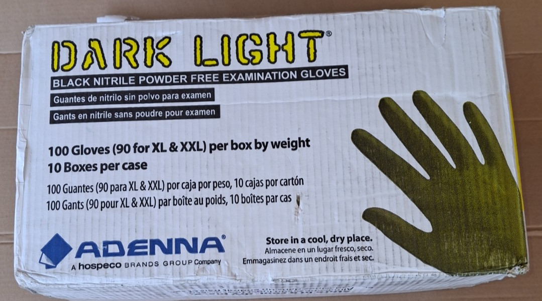 Adenna DLG678 Dark Light 9 mil Nitrile Powder Free Exam Gloves XL – Case of 10