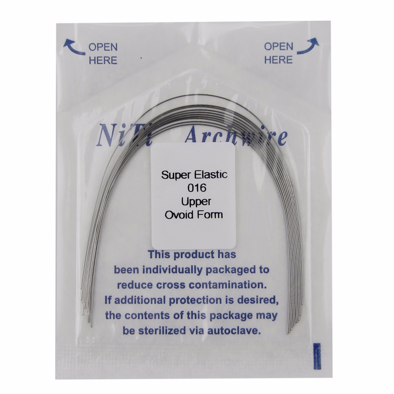 Dental Orthodontic Arch Wires Niti Super Elastic Round Ovoid Upper Lower 014 016