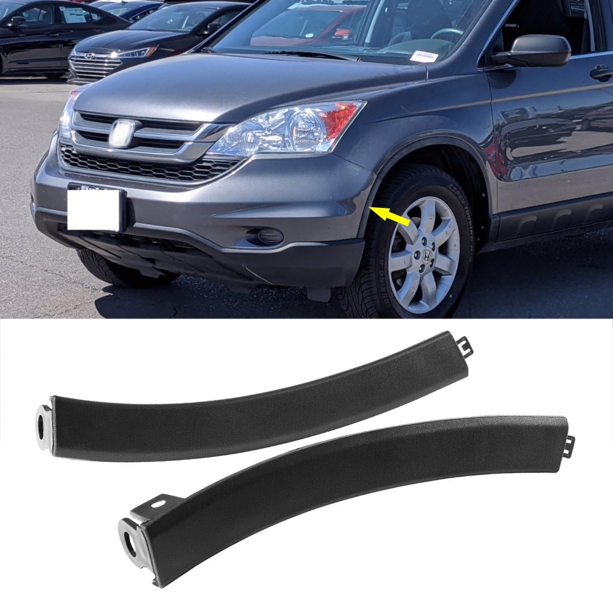 Front Wheel Fender Flare Molding Trim for CR-V 2007-2011 Left Right Pair