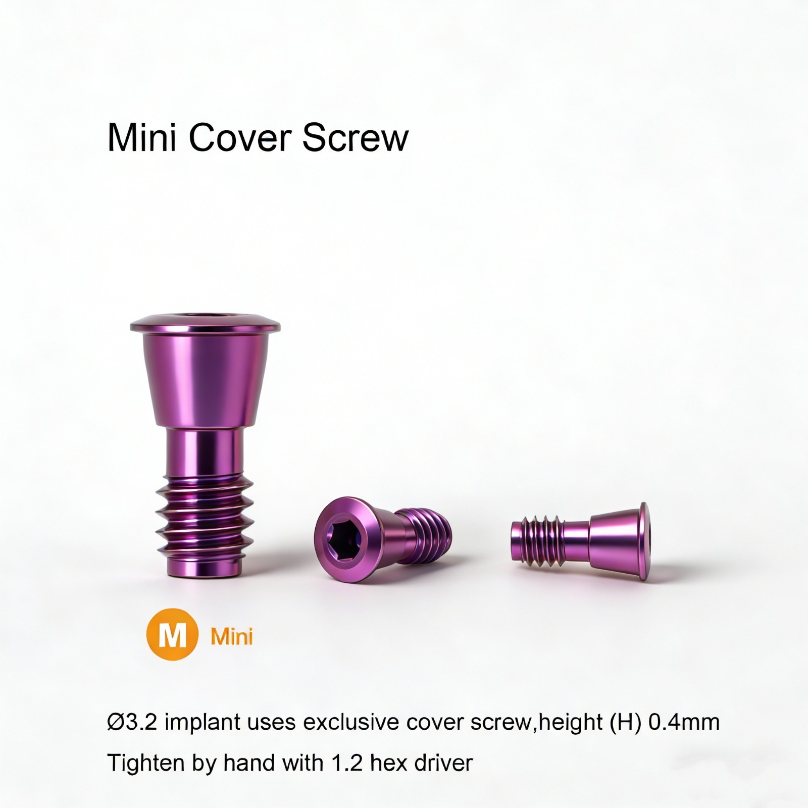 5/10/20Pcs Dental Healing cover screws Ti fit Hiossen Oss Platform Regular Mini