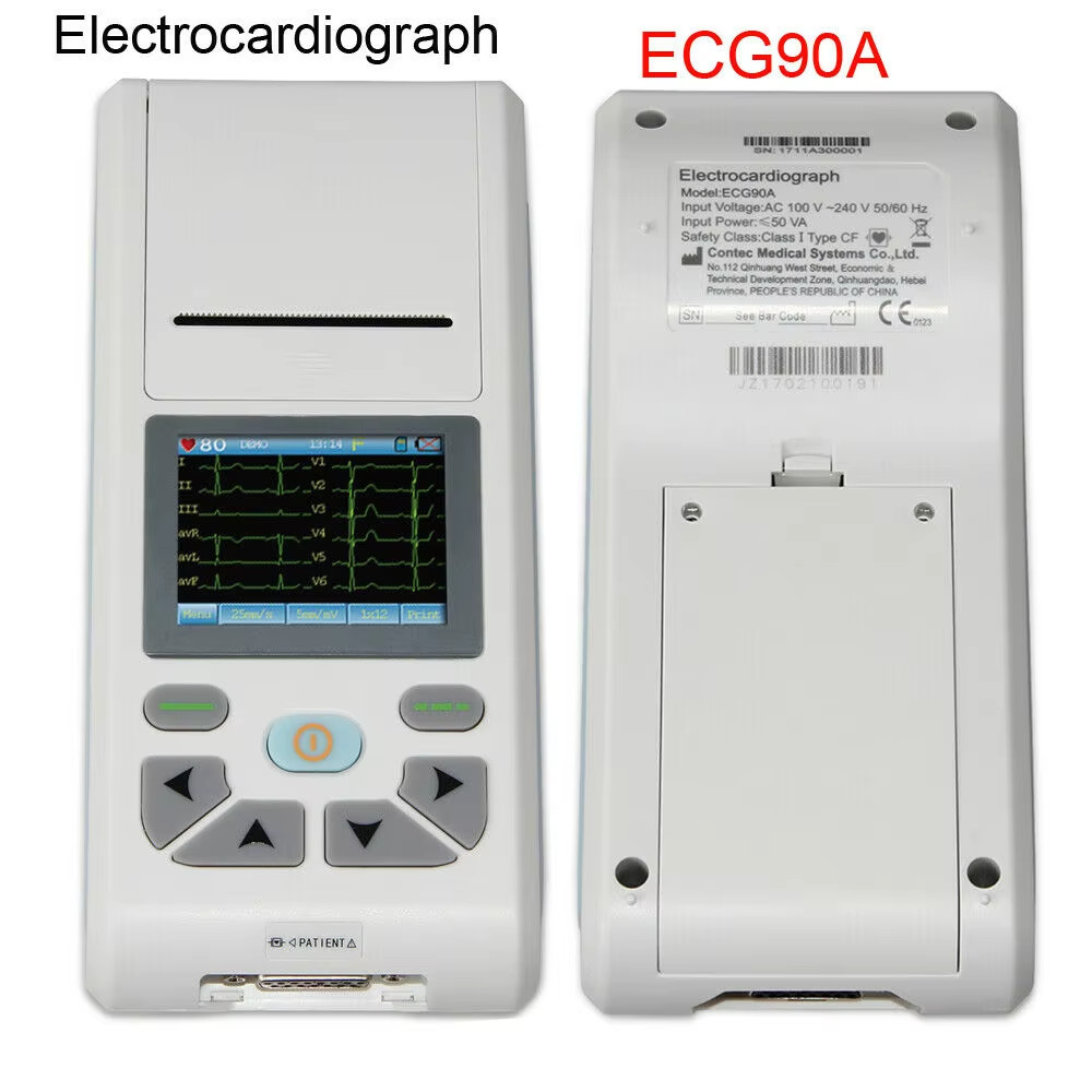 US Local 12-Lead Portable ECG EKG Machine Free Software & Carry Bag
