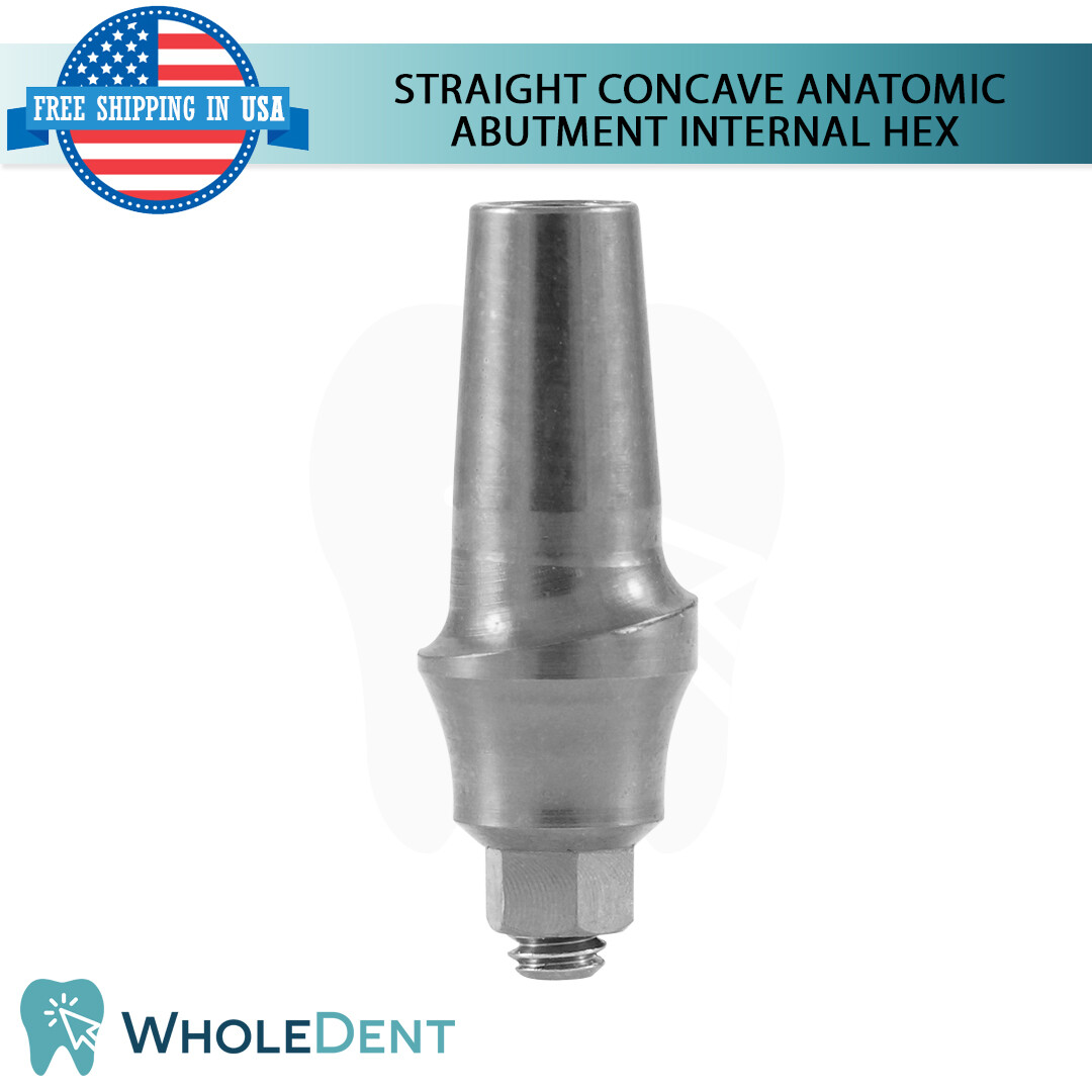 10x Straight Anatomic Concave Abutment Int Hex 2.42mm Dental Instrument Tool