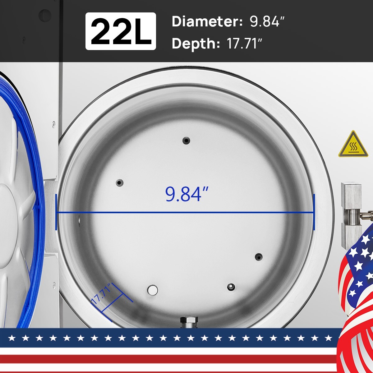 Dental Class B Autoclave Steam Sterilizer with Vacuum Drying & Built-in Printer