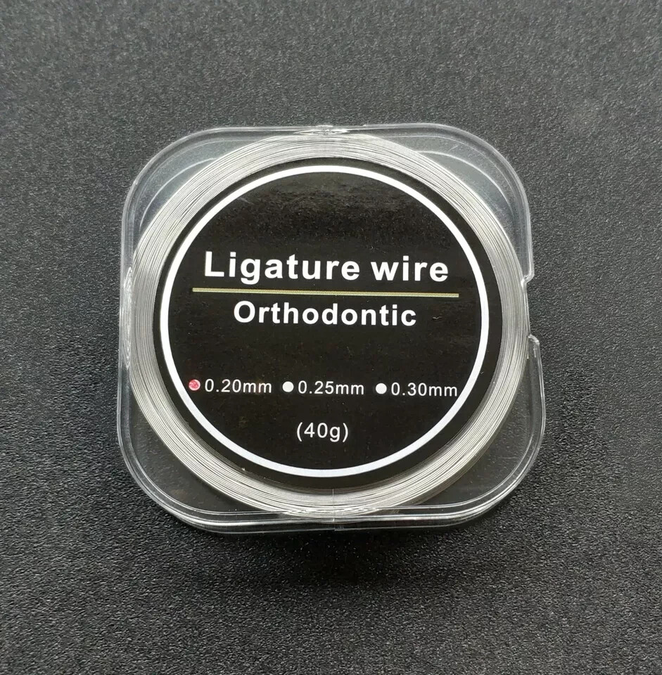 Dental Orthodontic Stainless Steel Ligature Wire Line Round 0.20mm 40g/roll