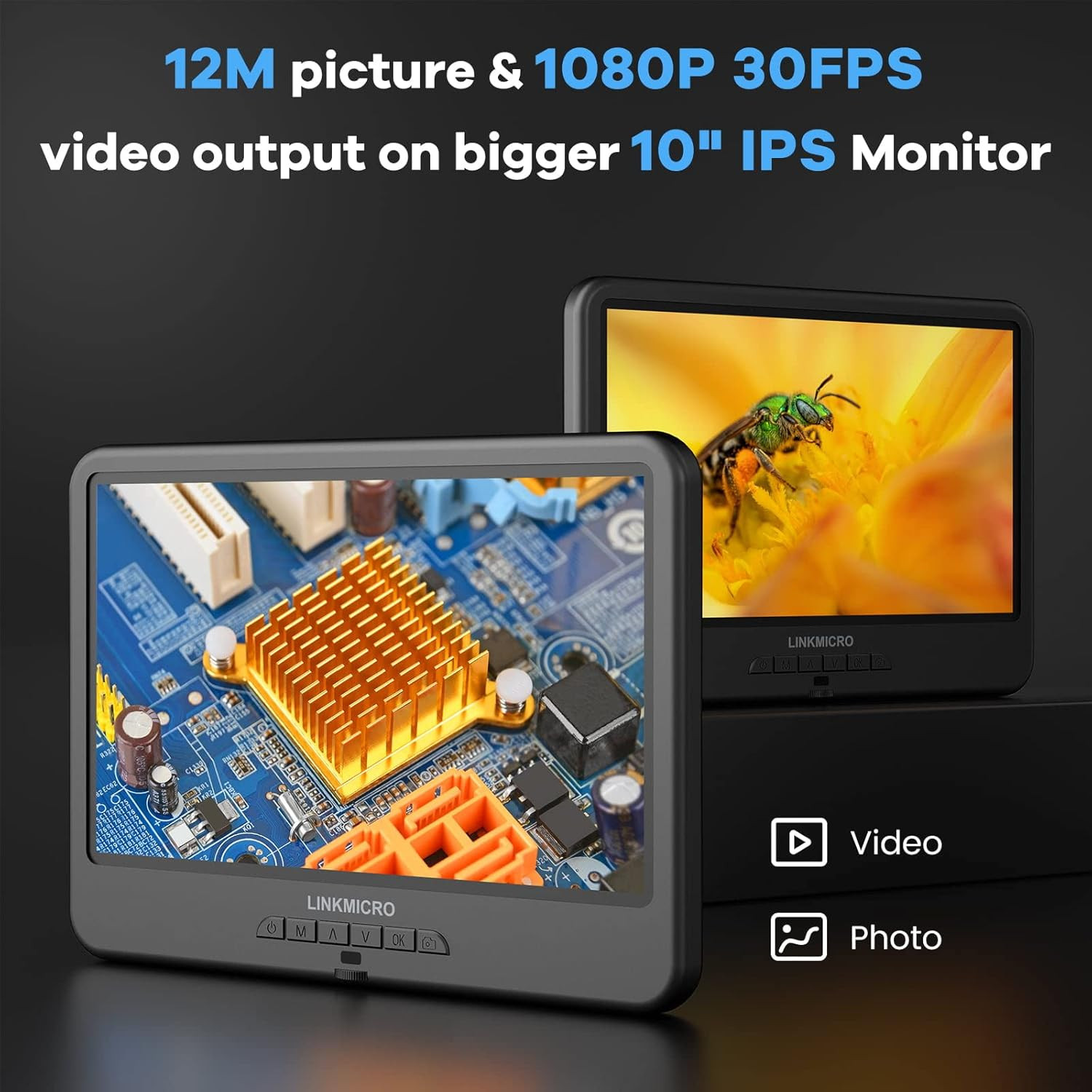 LM210 10.1” LCD Coin Digital Microscope Full View for Error Coins, Soldering Mi