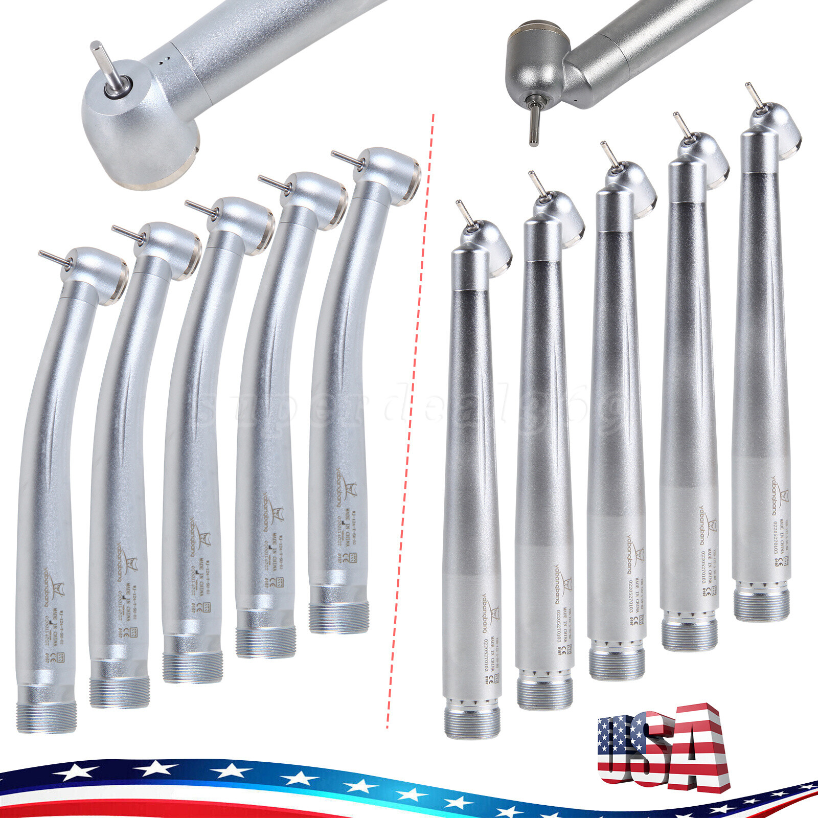 1/10PCS Dental 45° Degree /High Speed Turbine Handpiece 2/4H Fit NSK PANA-MAX MX