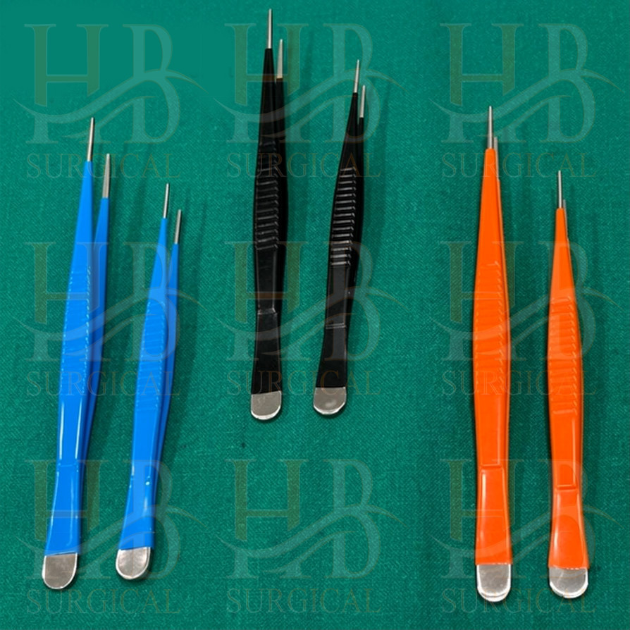 DeBakey Tissue Forceps Set of 6 Pcs 20cm & 24cm With 2mm Tip Insulated Surgical