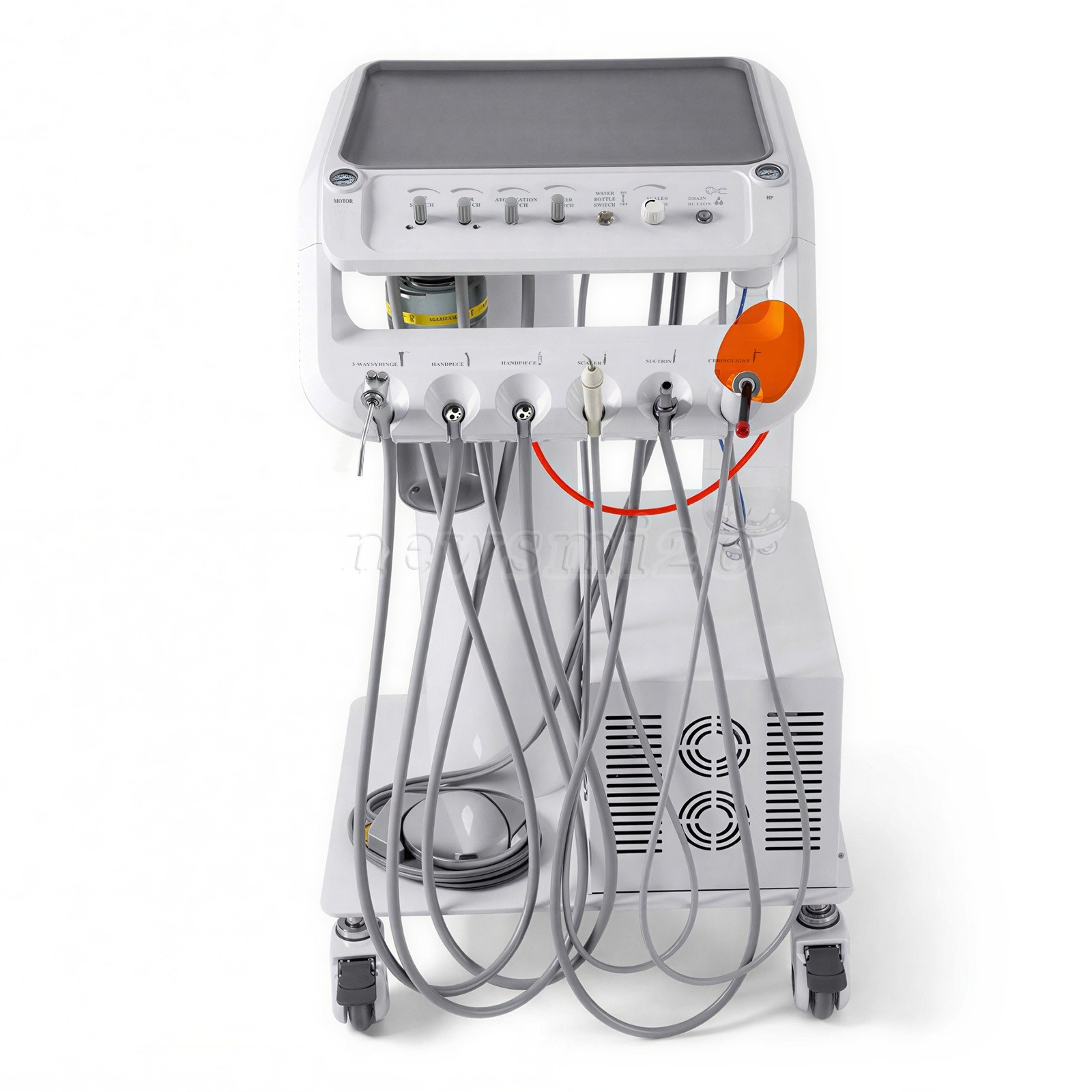 Portable Dental Delivery Unit Bag Mobile Air Compressor Suction System 4 Holes