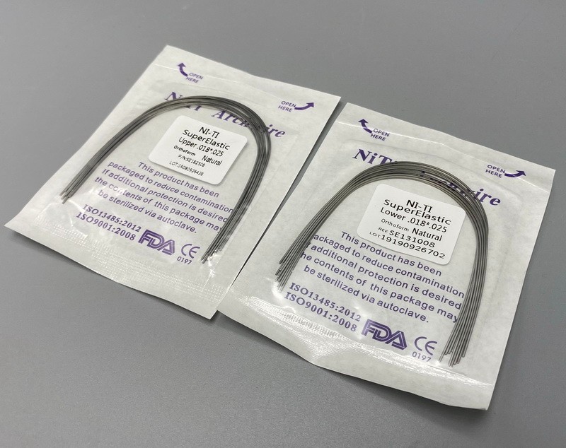 Dental Orthodontic Arch Wire Super Elastic Niti Round Rectangular Natural Form