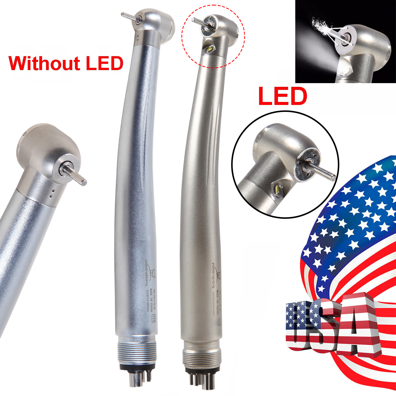1-5*Dental E-generator LED /Without LED High Speed Handpiece Standard Head 4Hole