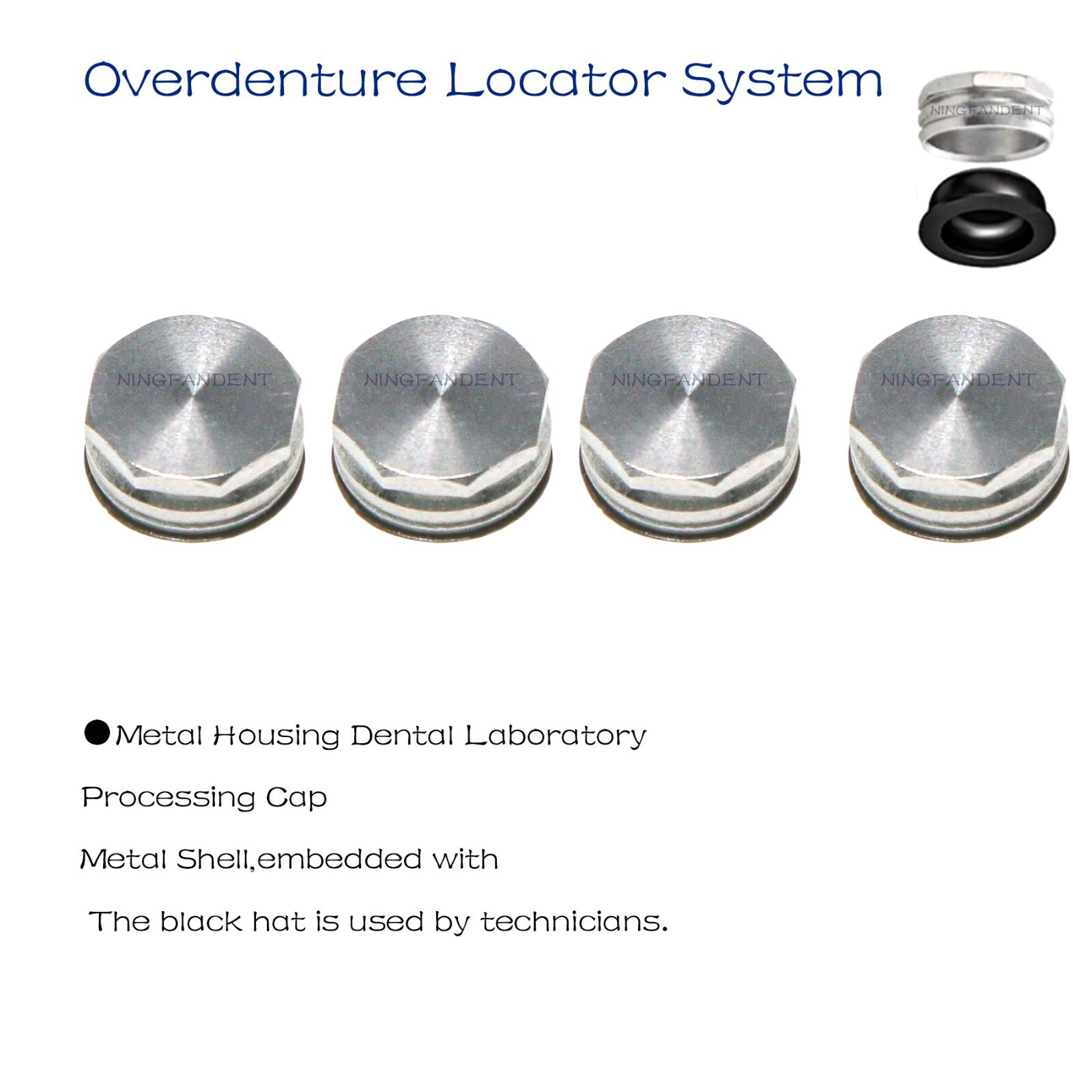 Universal Dental Locator Abutment Retention Caps Inserts Set，4/10/20Pieces