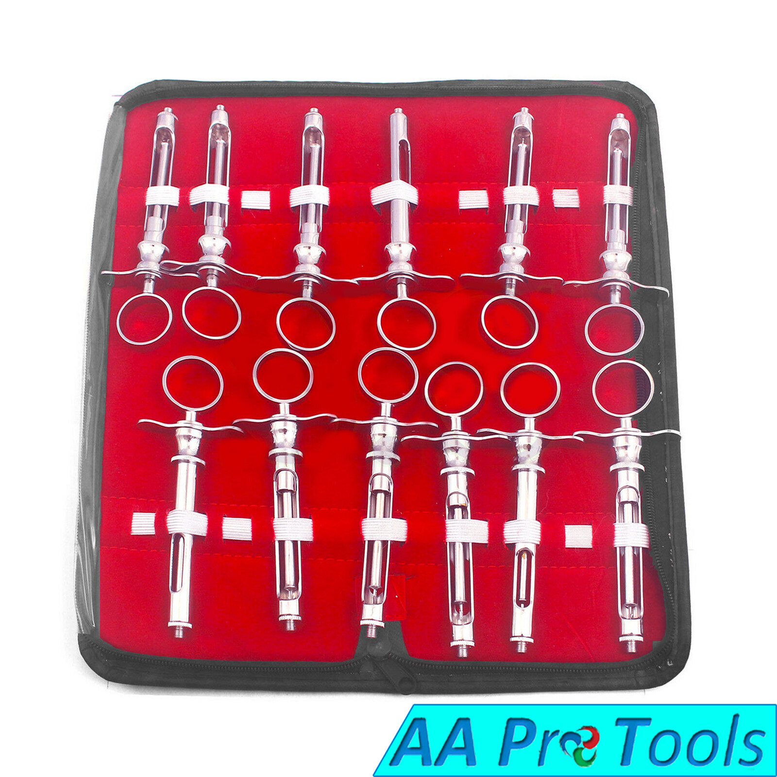 New 12Pcs Dental Anesthetic Syringe Self-Aspirating 1.8CC + Leather Pouch