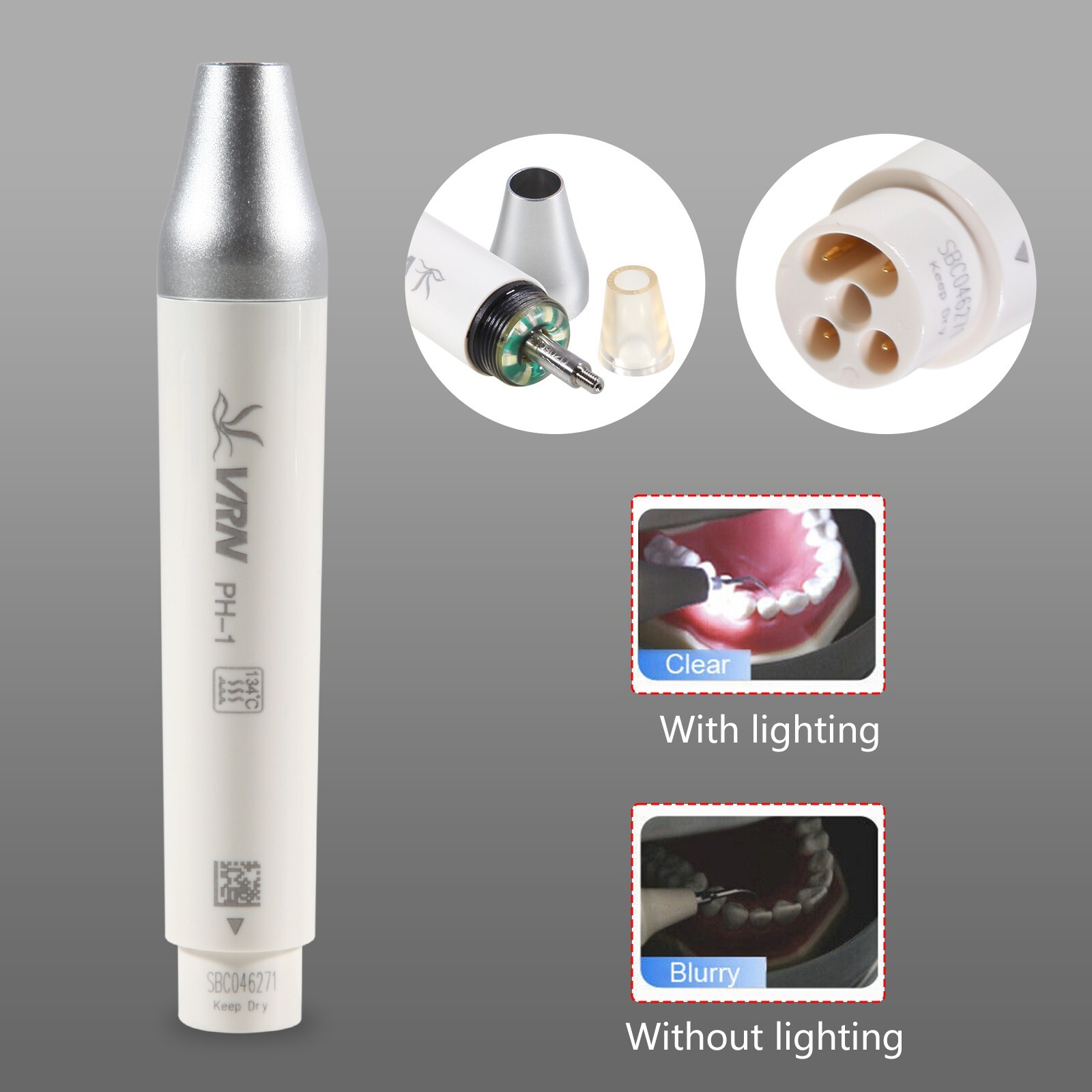 Dental LED Light Ultrasonic Piezo Scaler Handpiece PH-1 Fit for EMS Woodpecker