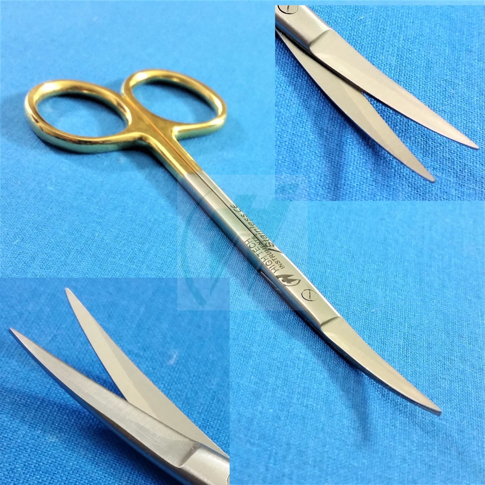 T/C GERMAN STAINLESS IRIS MICRO SCISSORS CURVED 4.5″ TUNGSTEN CARBIDE INSERTS