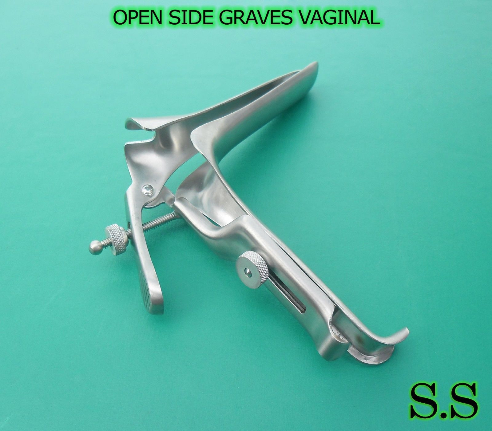 3 PIECES OF OPEN SIDE GRAVES VAGINAL SPECULUM MEDIUM SURGICAL INSTRUMENTS