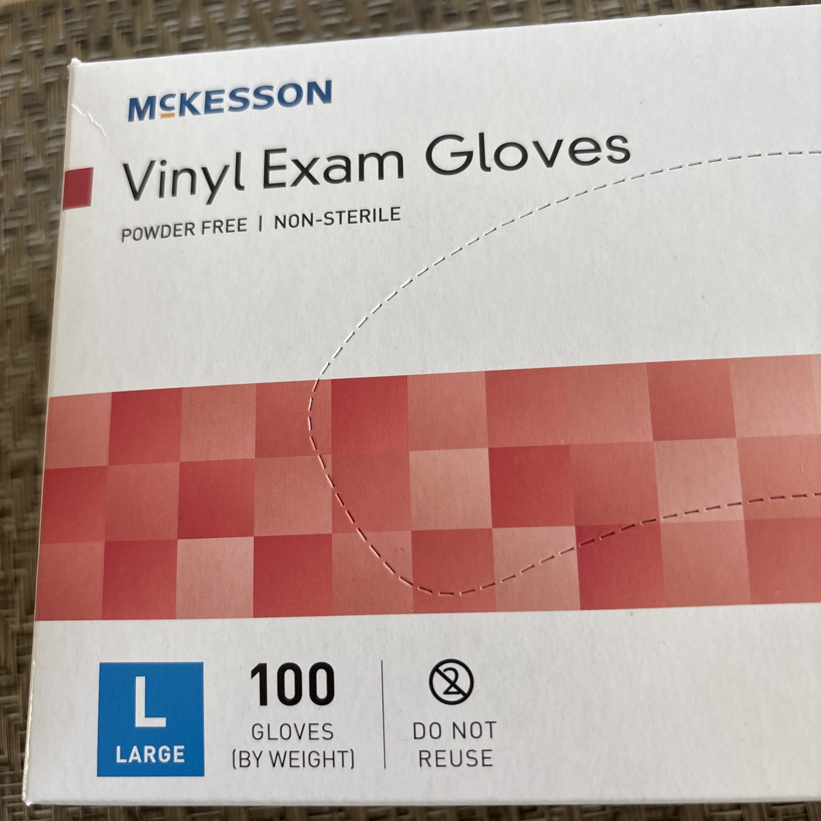 McKesson Vinyl Exam Powder Free Gloves Large (Pack of 100)