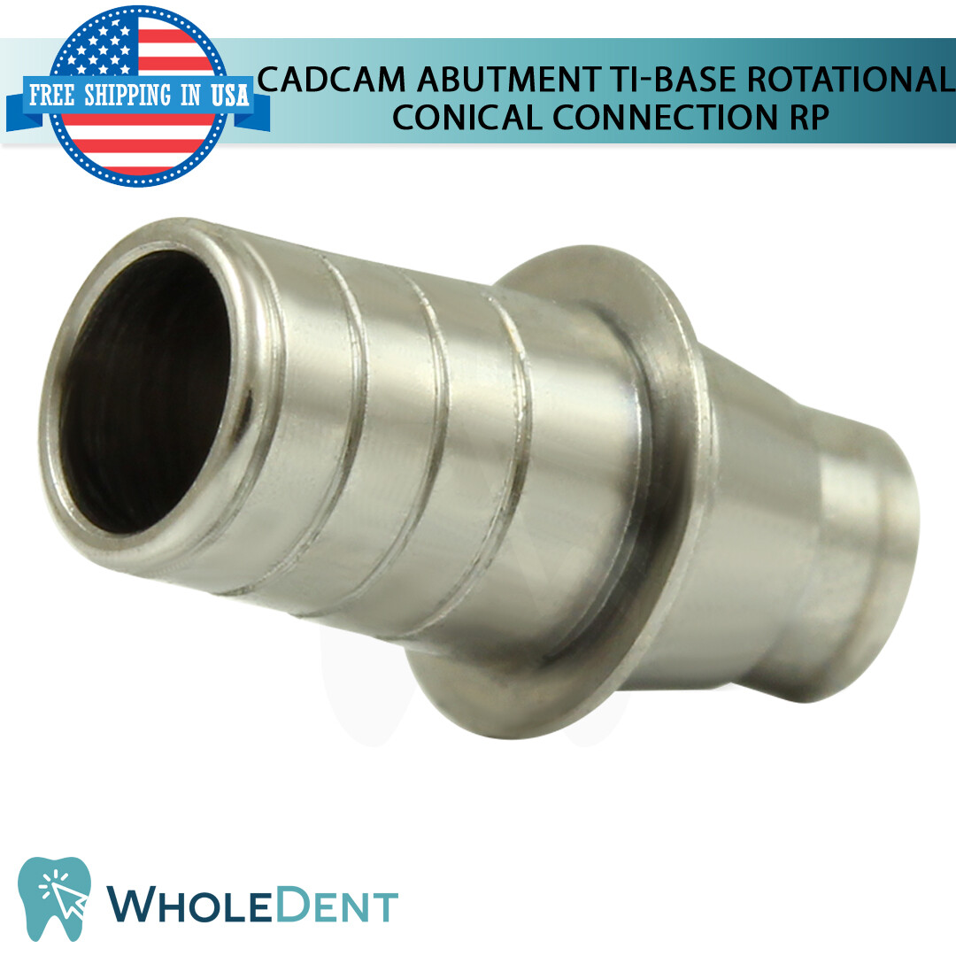5x Dental Rotational Ti-Base CAD/CAM Regular Platform RP Int Hex 2.65mm